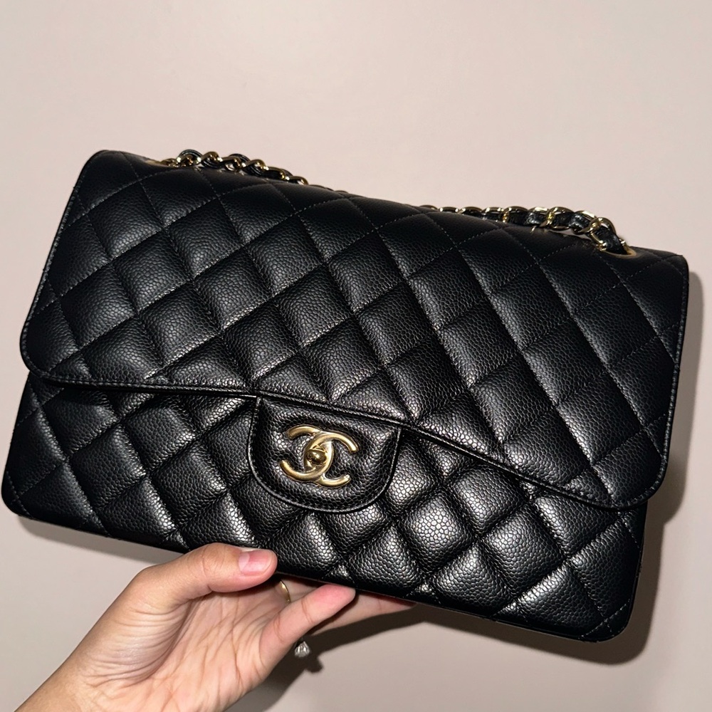 SOLD CHANEL NEW Classic Jumbo double flap
